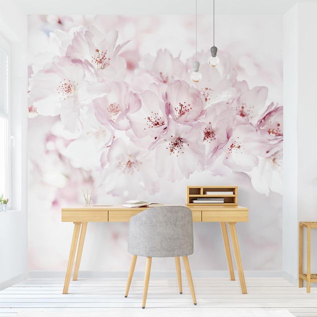 Papel de parede estilo rústico A Touch Of Cherry Blossoms