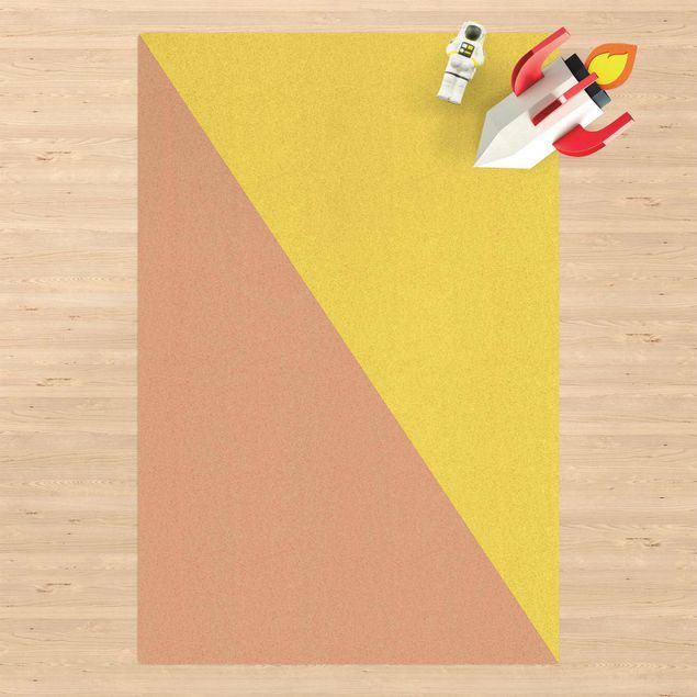 tapete sala de jantar Simple Triangle In Yellow