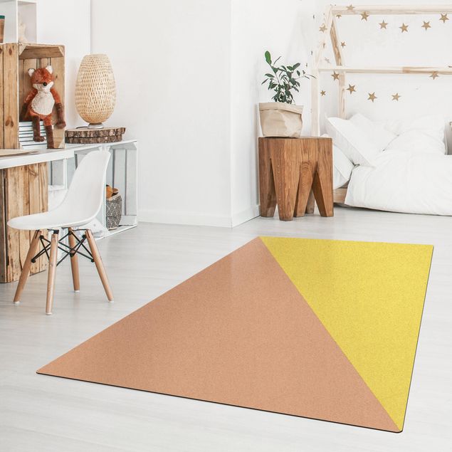 tapete pequenininho Simple Triangle In Yellow