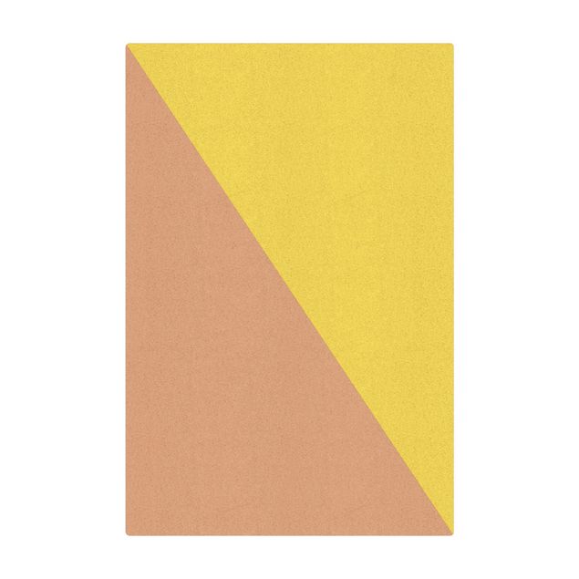 Tapete de cortiça Simple Triangle In Yellow