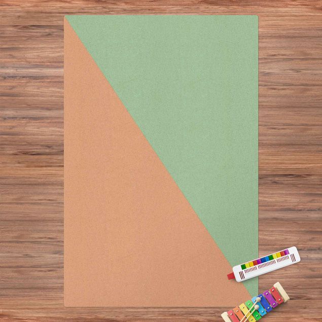 tapetes sala modernos Simple Triangle In Mint