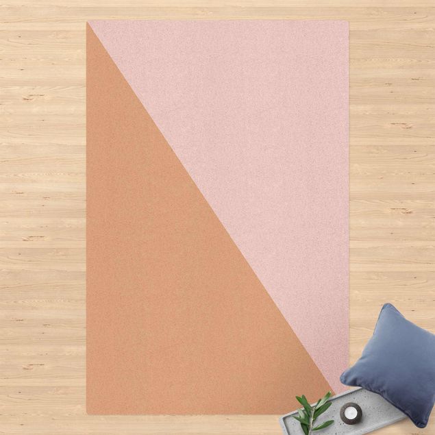 Tapetes para salas de jantar Simple Triangle In Light Pink