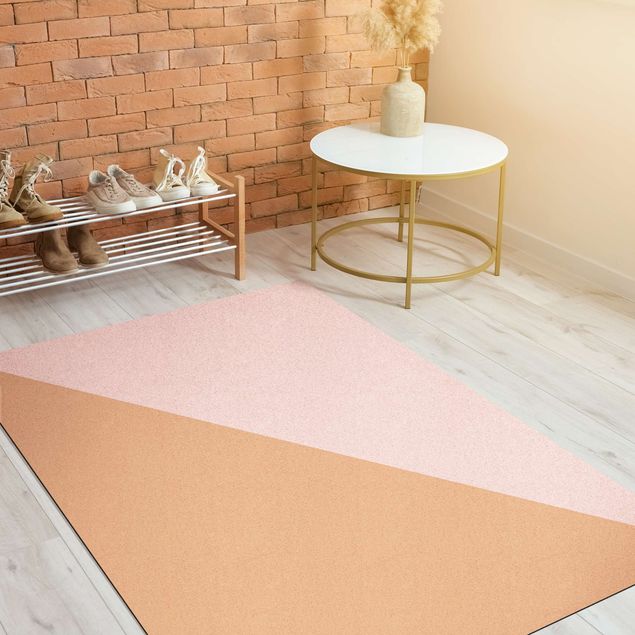 Tapete pequeno Simple Triangle In Light Pink