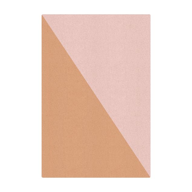 Tapete de cortiça Simple Triangle In Light Pink