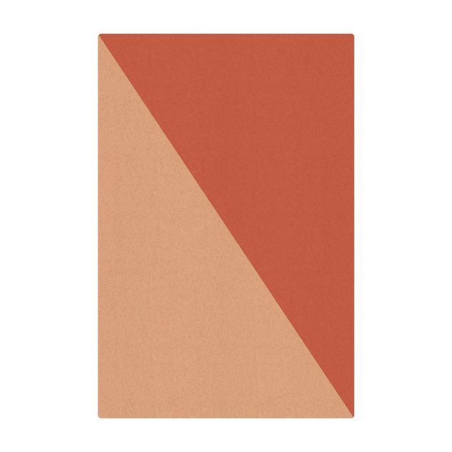 Tapete de cortiça Simple Triangle In Rusty Red