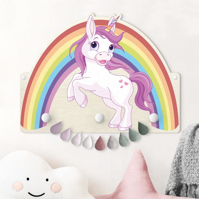 Decoração para quarto infantil Unicorn Rainbow