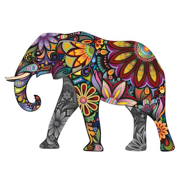 Autocolantes para vidros animais Elephant Pattern