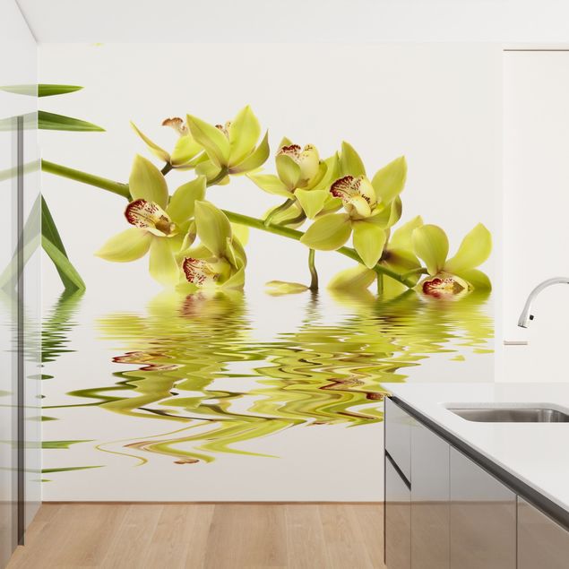 papel de parede moderno Elegant Orchid Waters