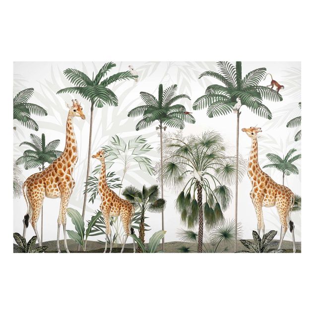 Quadros girafas Eleganz der Giraffen im Dschungel