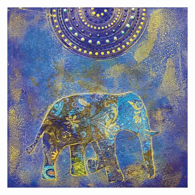 papéis de parede azul Elephant In Marrakech