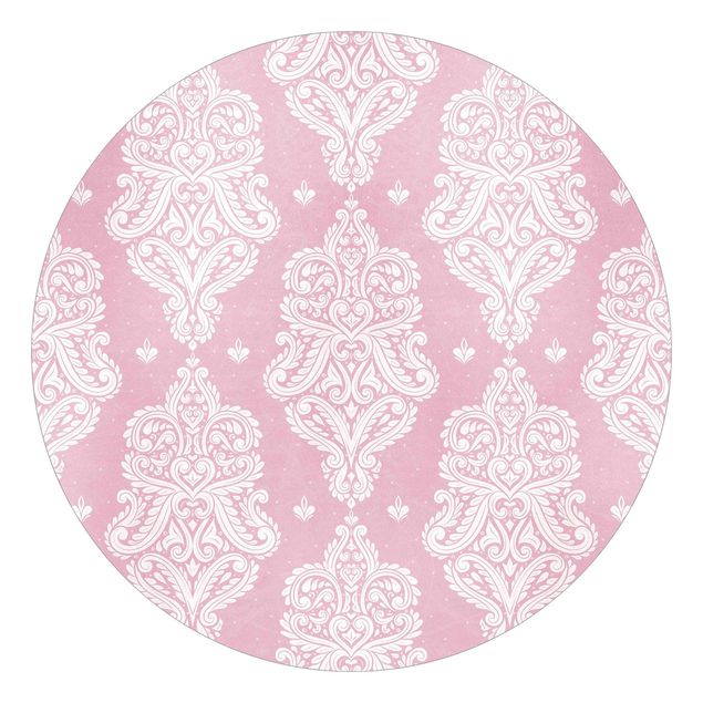 Papel de parede padrões Strawberry Pink Baroque Pattern