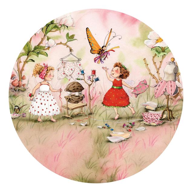 papel parede rosa Little Strawberry Strawberry Fairy - Tailor's Room