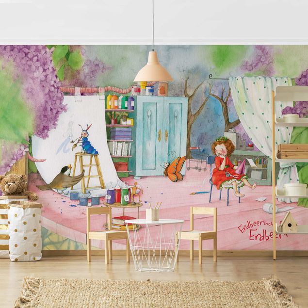 papel de parede para quarto de casal moderno Little Strawberry Strawberry Fairy - Tinker