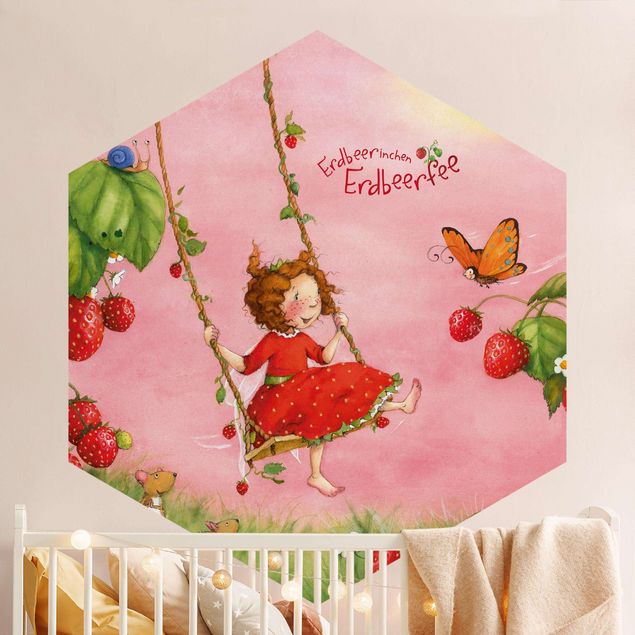 papéis de parede com borboletas The Strawberry Fairy - Tree Swing