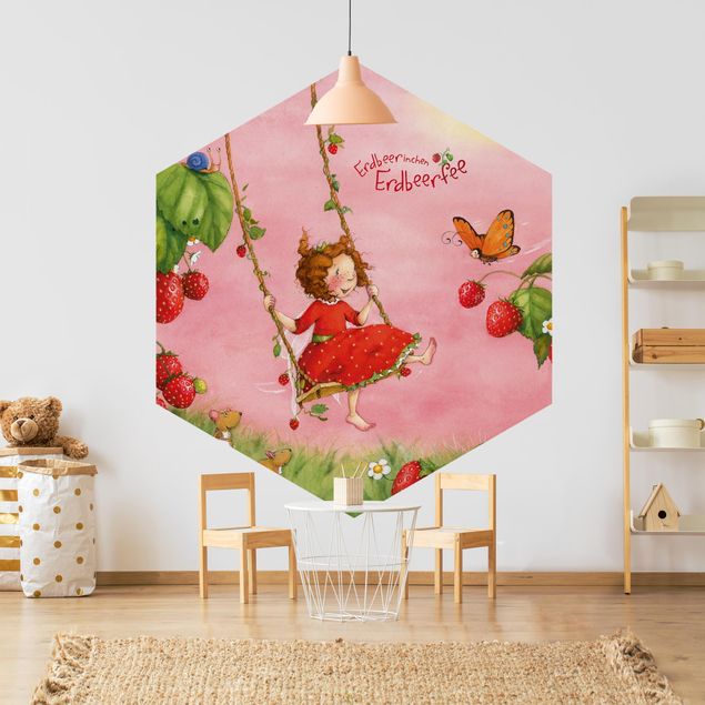 papel de parede moderno para sala The Strawberry Fairy - Tree Swing