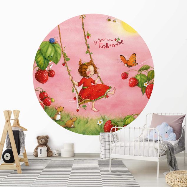 papéis de parede com borboletas Little Strawberry Strawberry Fairy - Tree Swing