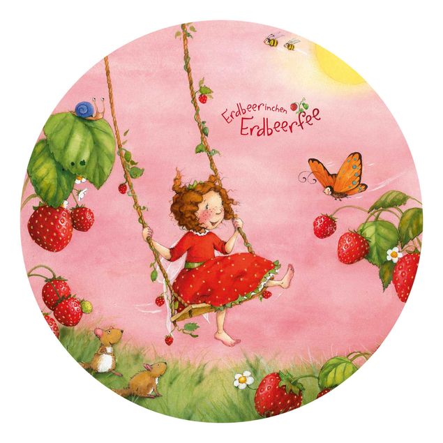 papéis de parede rosa Little Strawberry Strawberry Fairy - Tree Swing