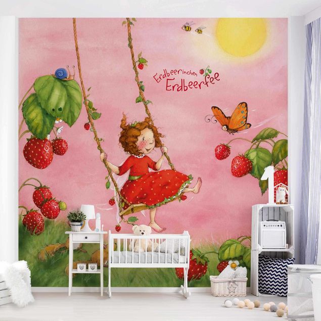Papel de parede borboletas Little Strawberry Strawberry Fairy - Tree Swing