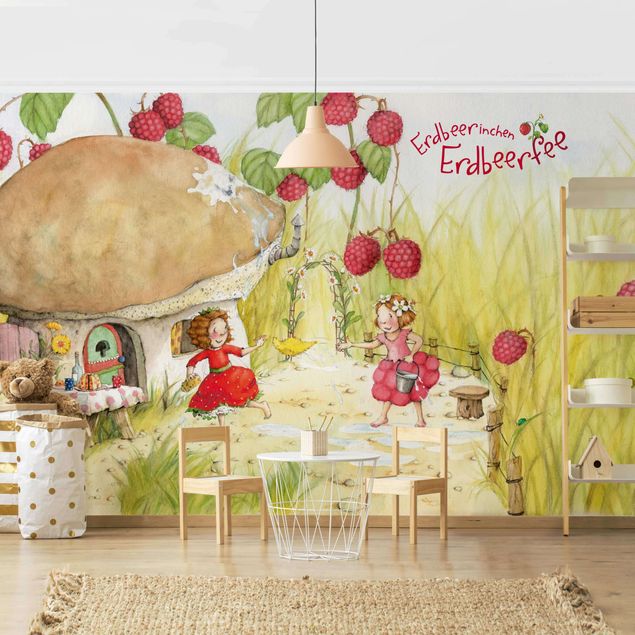 papel de parede moderno Little Strawberry Strawberry Fairy - Under The Raspberry Bush