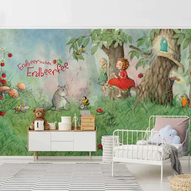 Papel de parede cinza Little Strawberry Strawberry Fairy - Making Music Together