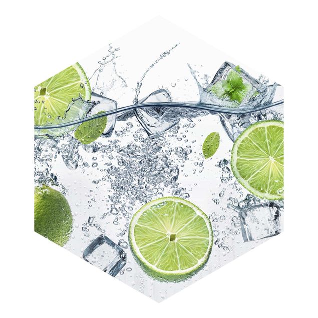 Papel de parede hexagonal Refreshing Lime