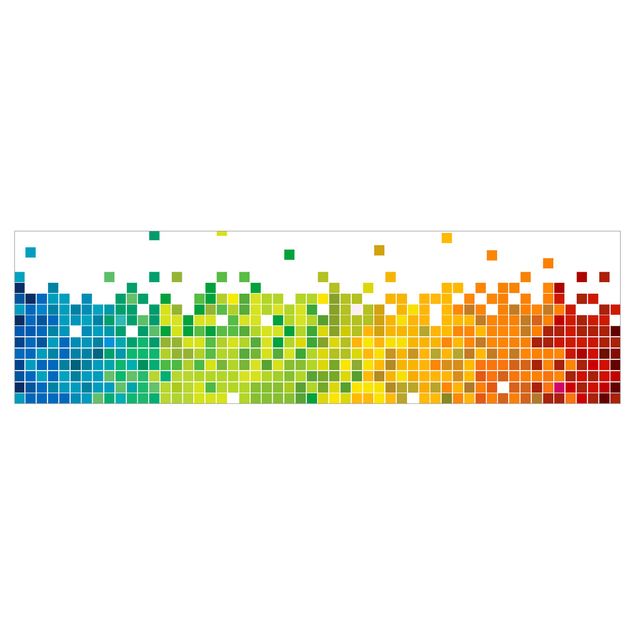 Backsplash de cozinha Pixel Rainbow