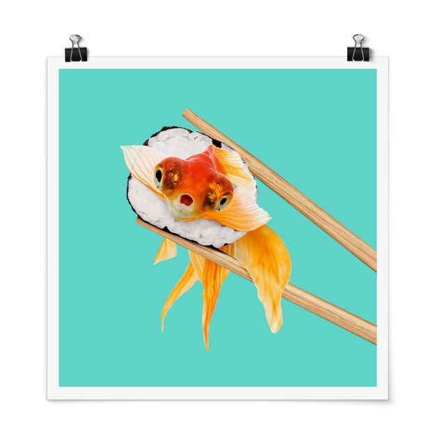 Posters flores Sushi With Goldfish