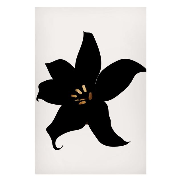 decoraçao cozinha Graphical Plant World - Orchid Black And Gold