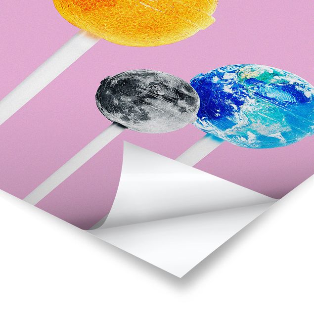 posters decorativos Lollipops With Planets