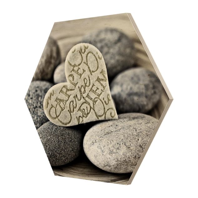Quadros decorativos Carpe Diem Heart With Stones
