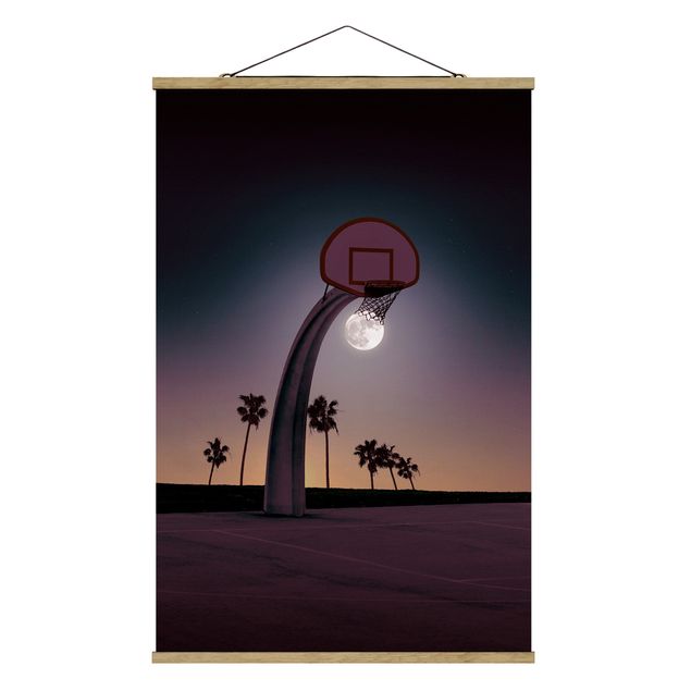 Quadros modernos Basketball With Moon
