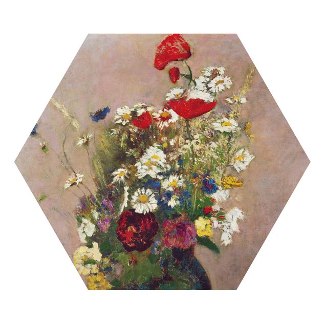 quadro com flores Odilon Redon - Flower Vase with Poppies