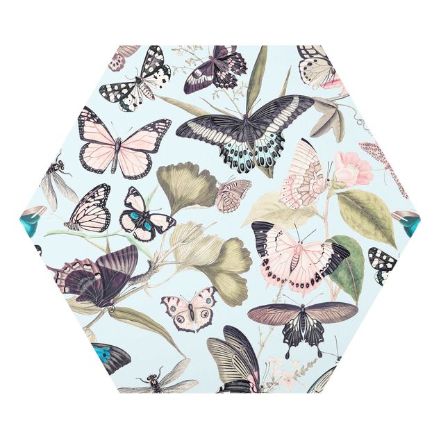 Quadros famosos Vintage Collage - Butterflies And Dragonflies