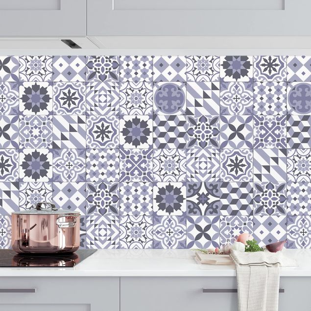 decoraçoes cozinha Geometrical Tile Mix Purple