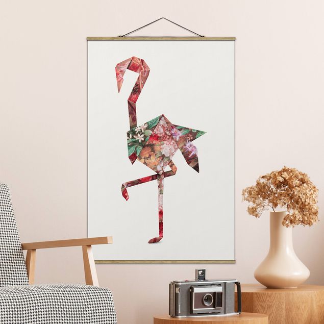 decoraçao cozinha Origami Flamingo