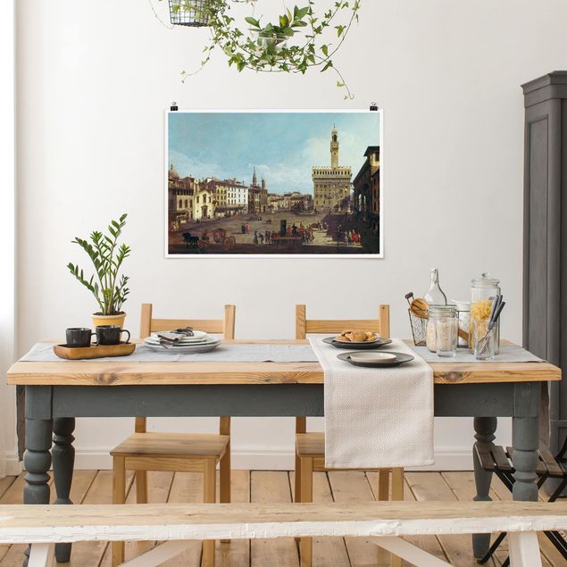 decoraçoes cozinha Bernardo Bellotto - The Piazza della Signoria in Florence