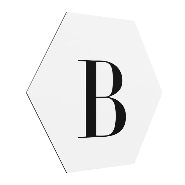 Quadros modernos Letter Serif White B
