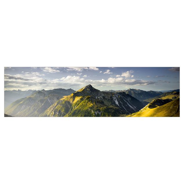 Backsplash de cozinha Mountains And Valley Of The Lechtal Alps In Tirol