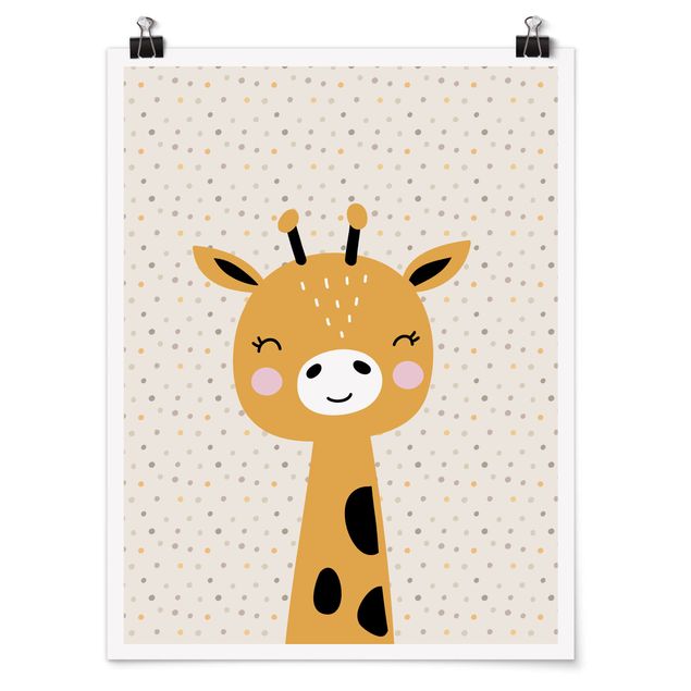 quadros decorativos para sala modernos Baby Giraffe