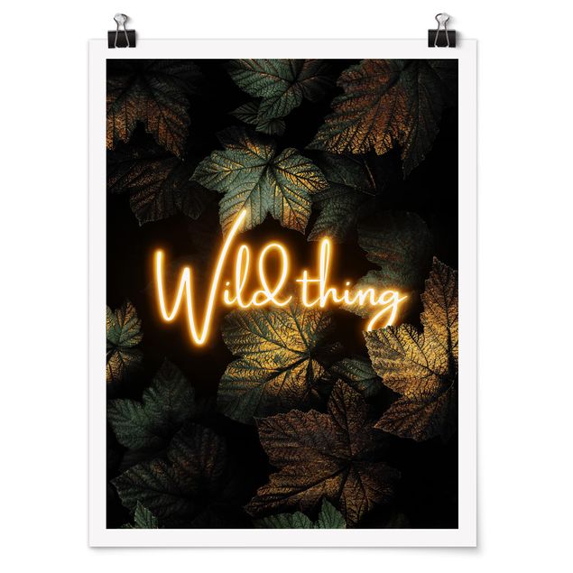 Posters abstratos Wild Thing Golden Leaves