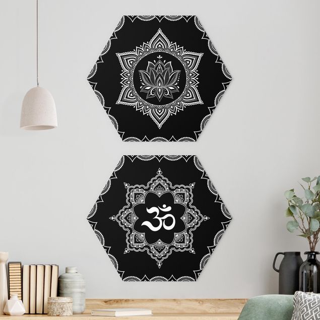 decoraçao cozinha Lotus OM Illustration Set Black