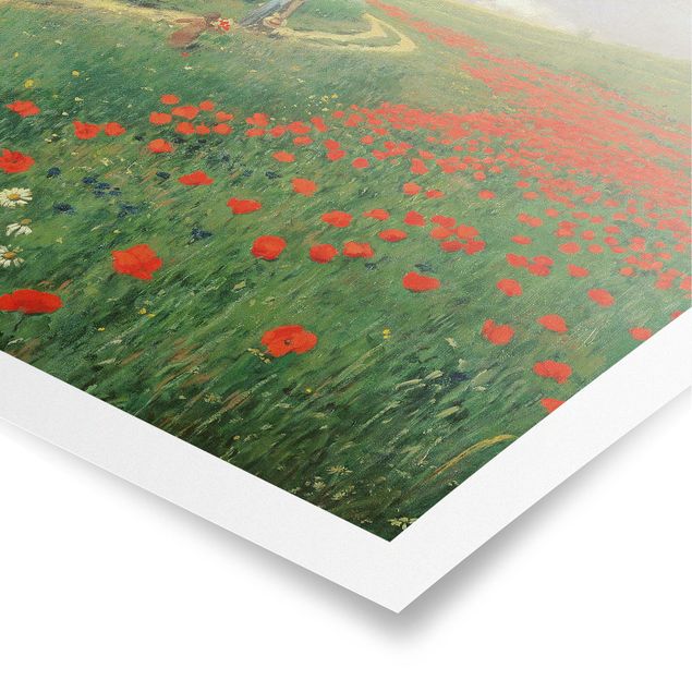 quadro com paisagens Pál Szinyei-Merse - Summer Landscape With A Blossoming Poppy