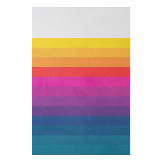 Quadros modernos Retro Rainbow Stripes