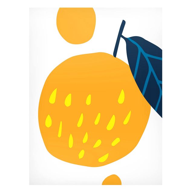 Quadros frutas Abstract Shapes - Orange