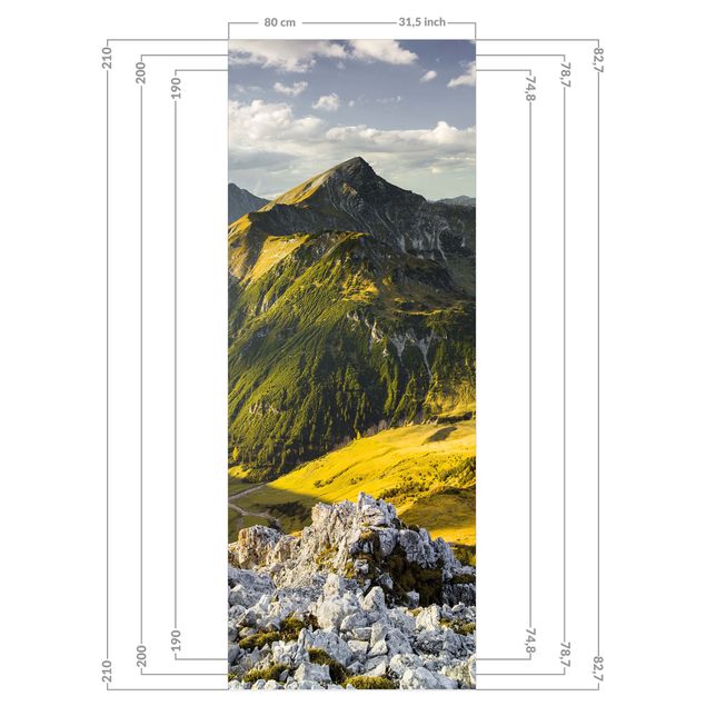 Revestimento de parede para duche Mountains And Valley Of The Lechtal Alps In Tirol