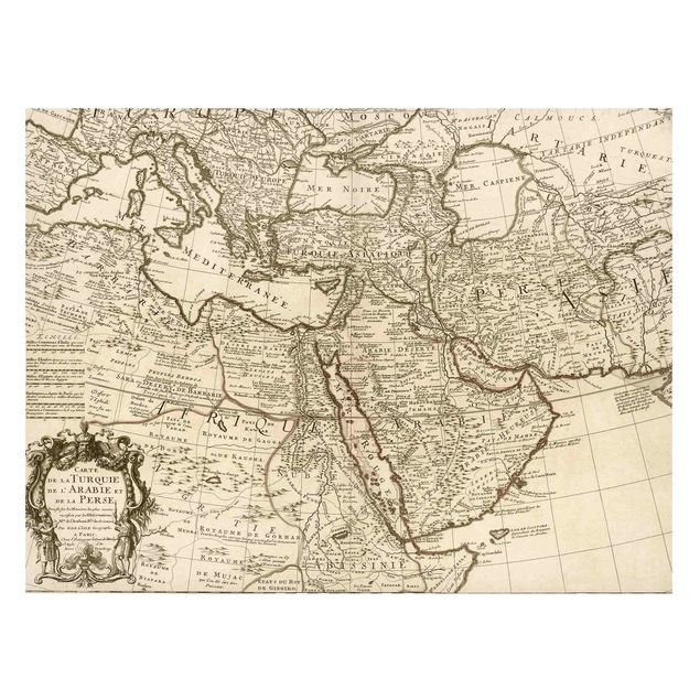 Quadros magnéticos mapas Vintage Map The Middle East