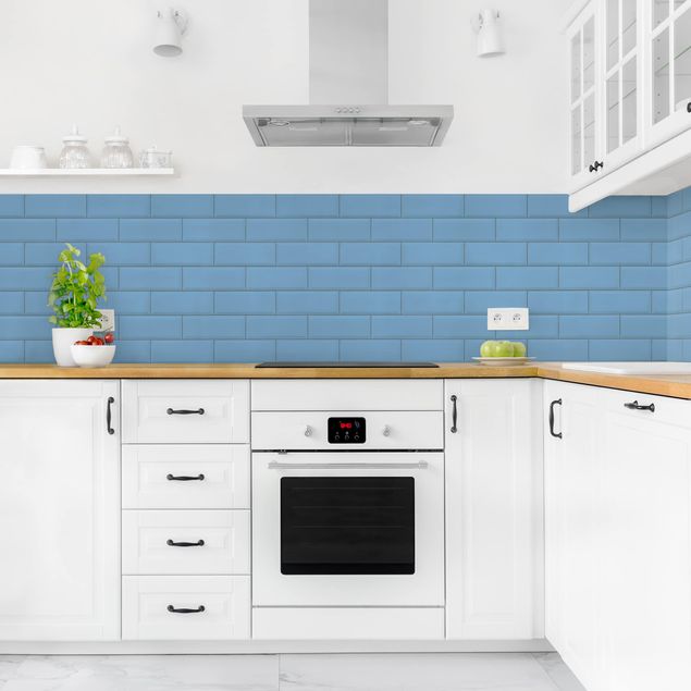 Backsplash de cozinha imitação azulejos Ceramic Tiles Blue