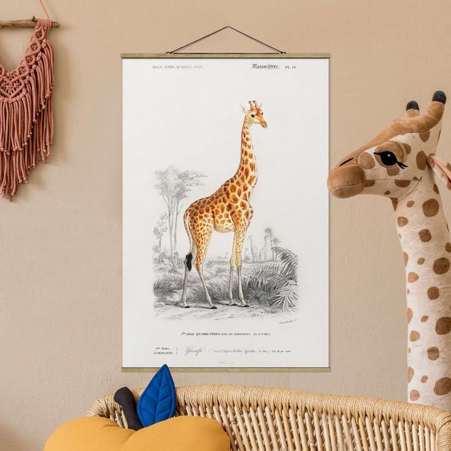 decoraçao para parede de cozinha Vintage Board Giraffe