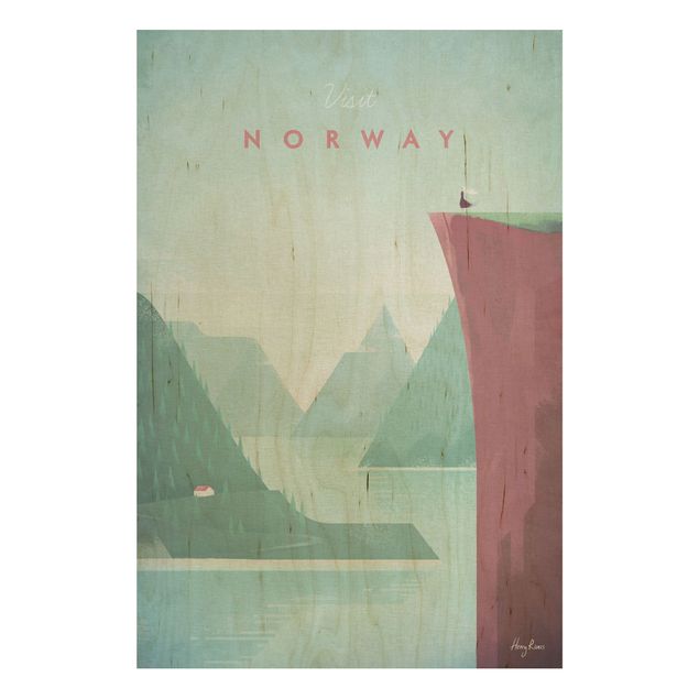 Quadros em madeira paisagens Travel Poster - Norway