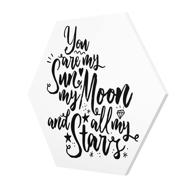 decoração quadros You Are My Sun, My Moon And All My Stars